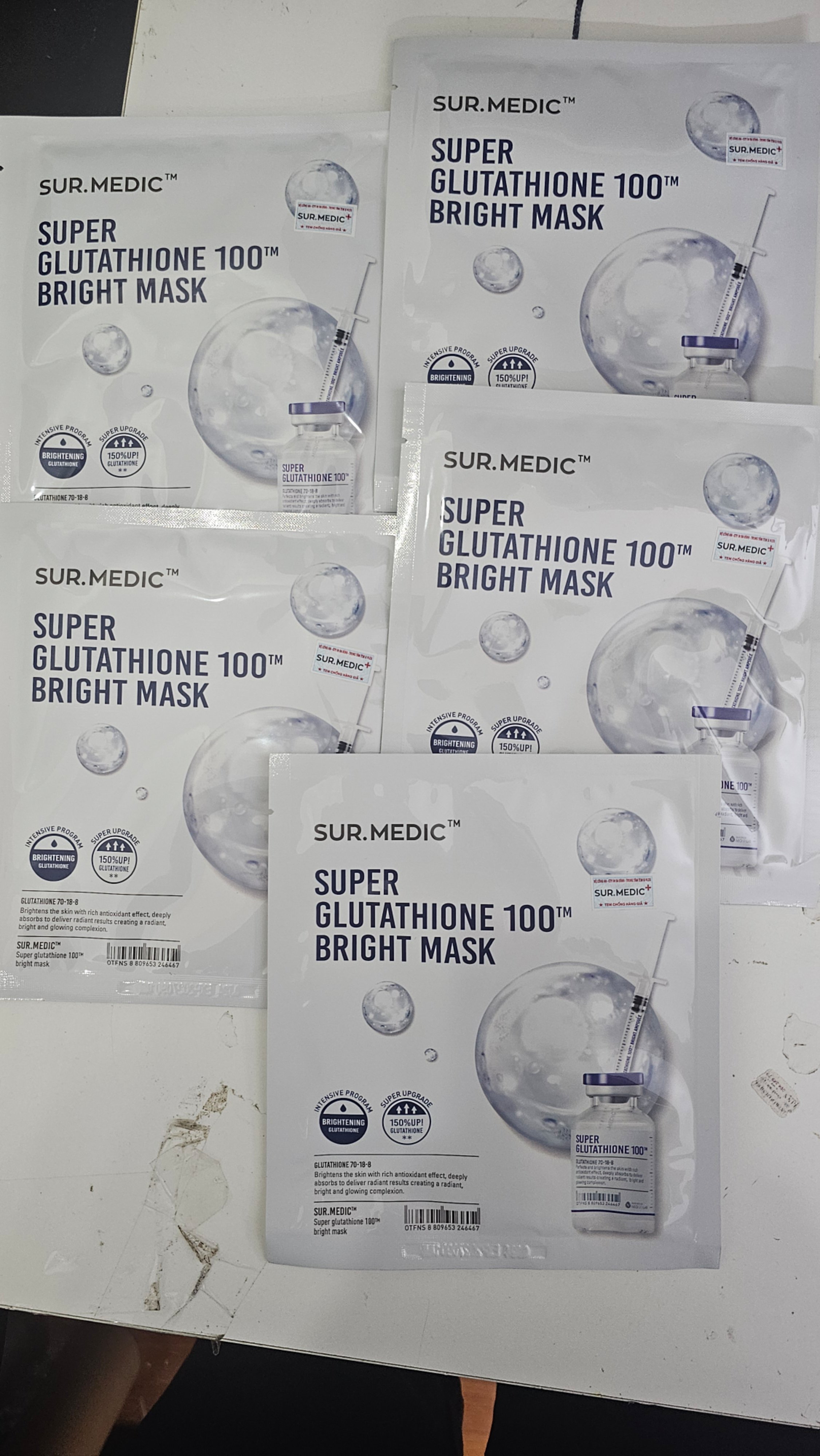 mt n sur medic bright glutathione mask Sur.Medic Dng Trng, Lm Du V Phc Hi Da Mt N Sur.Medic Super Mask