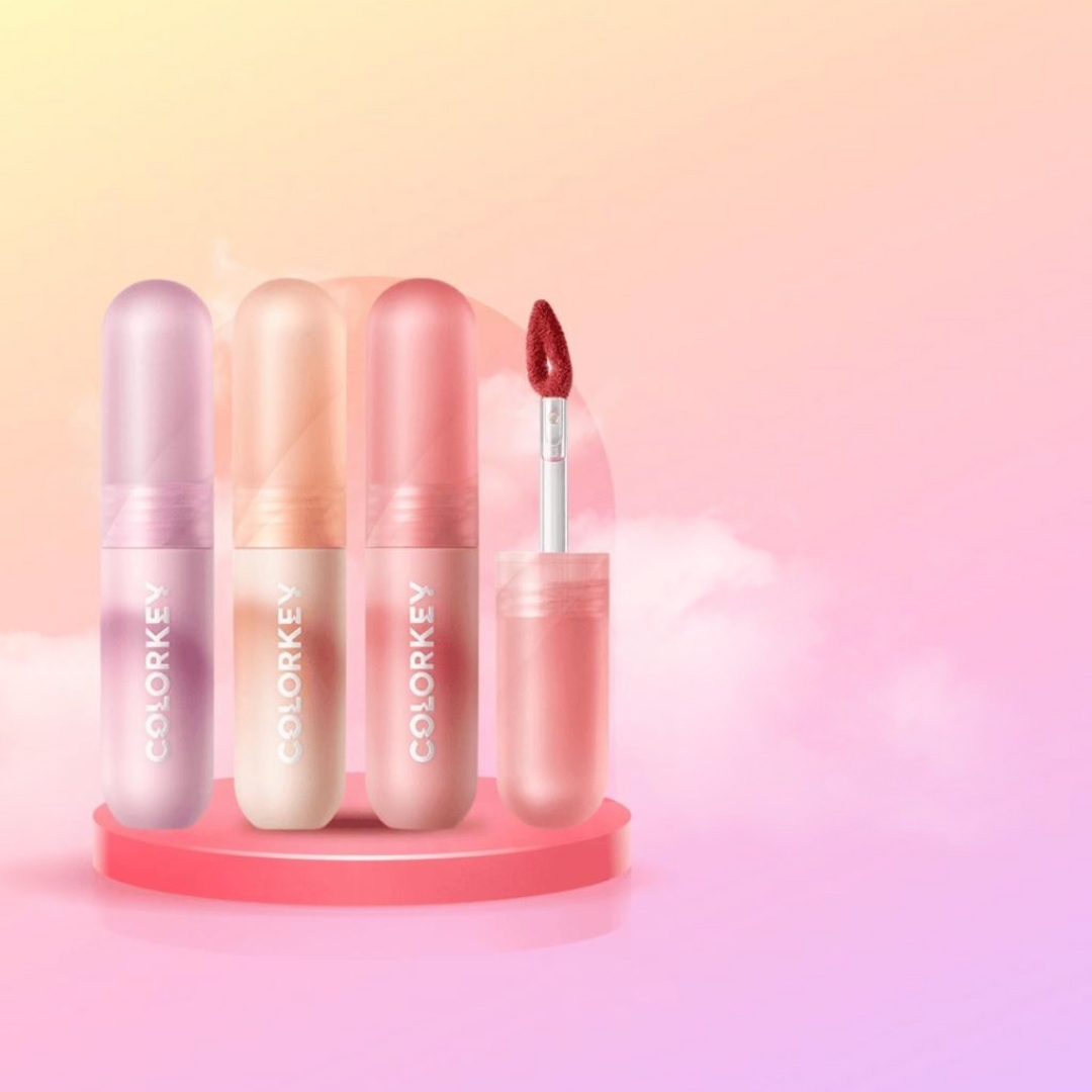 Son môi COLORKEY Lip Mud Mousse Lip Stick màu nhung mờ xinh xắn 2g - son kem bùn color key lâu trôi