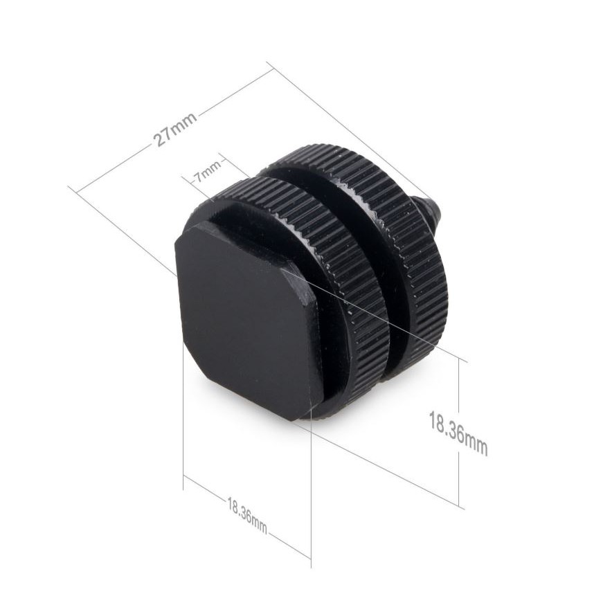 Đế gài kép ngàm hotshoe vít 1/4 inch