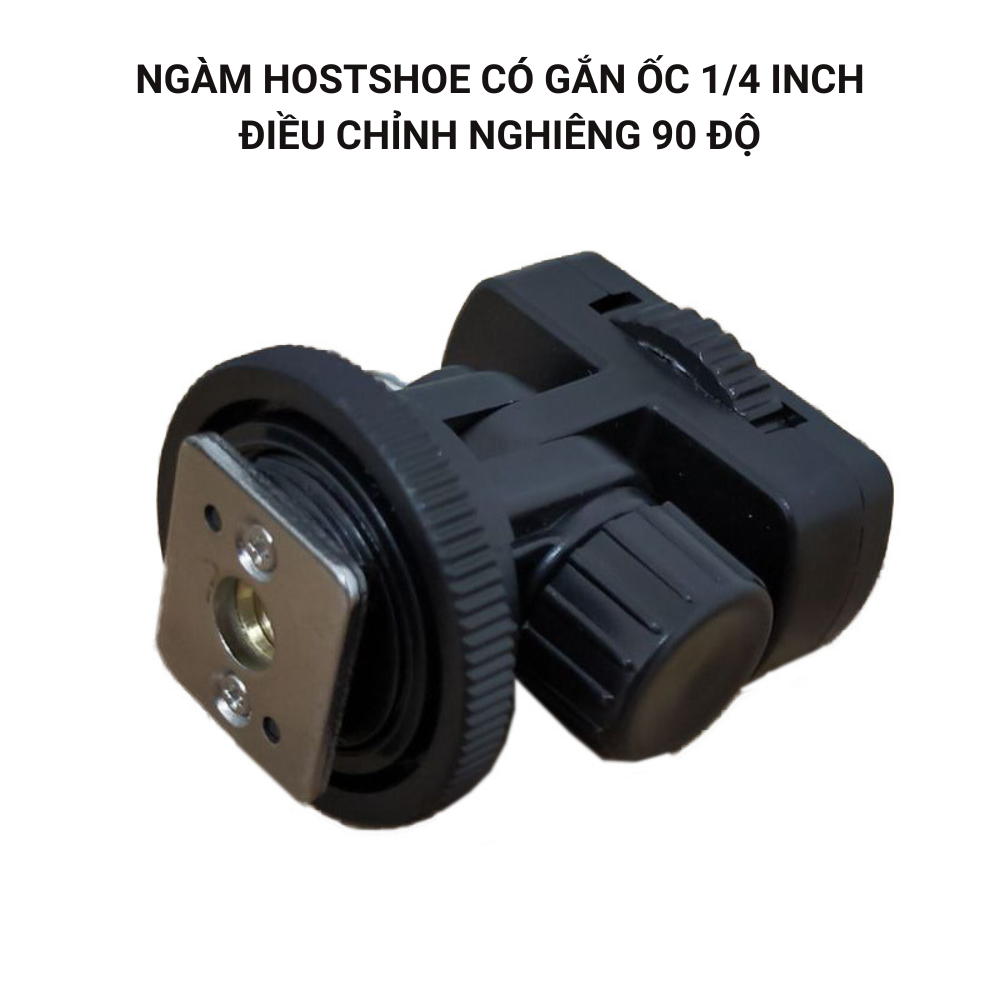 Ngàm hostshoe có gắn ốc 1/4 inch điều chỉnh nghiêng 90 độ