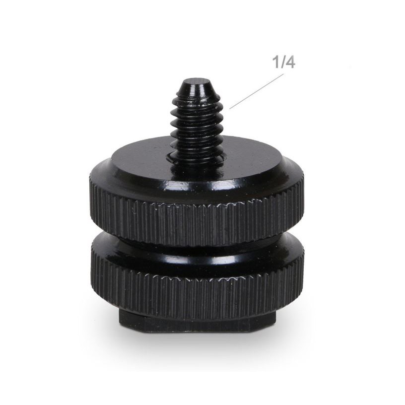 Đế gài kép ngàm hotshoe vít 1/4 inch