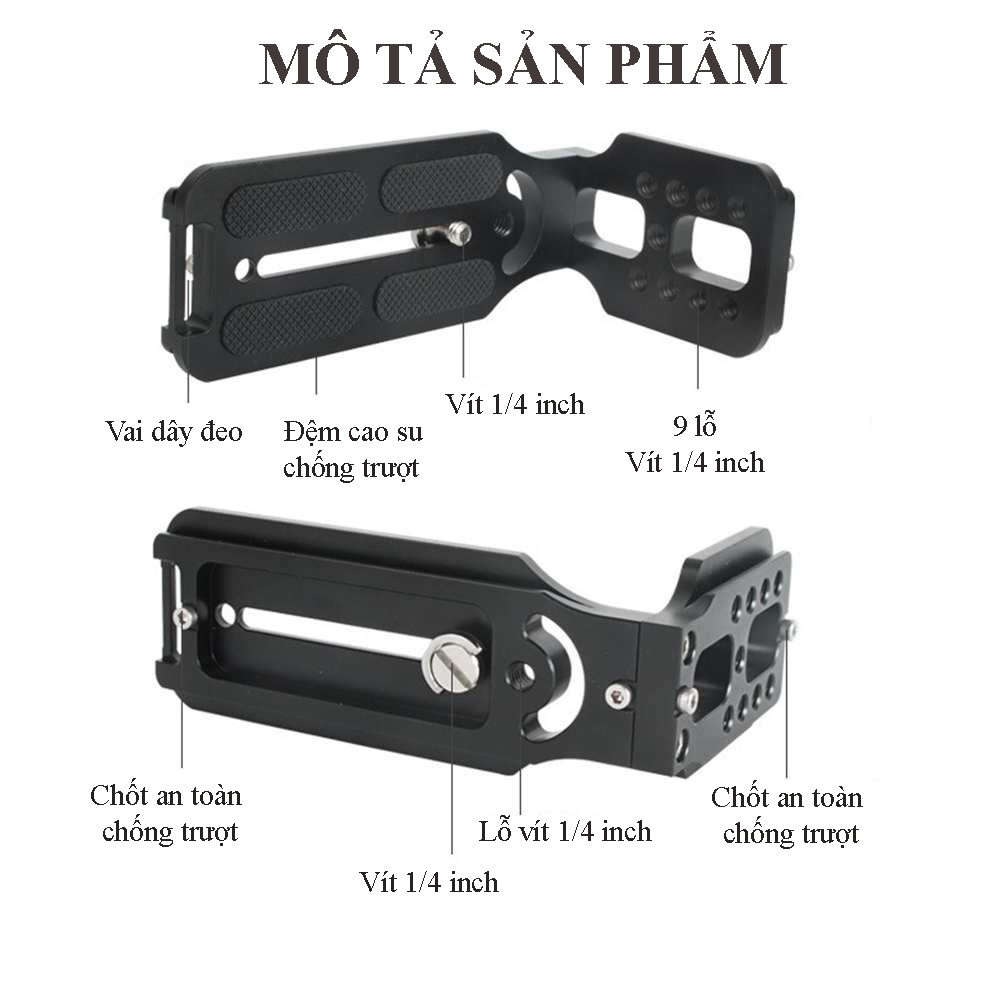 Tấm tháo nhanh quick plate bracket chữ L 2 mặt