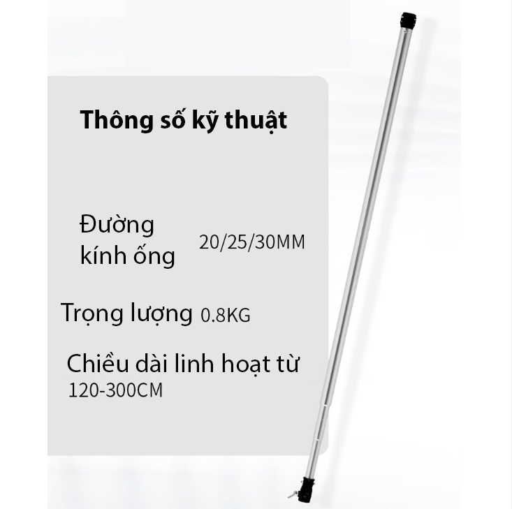 Thanh xà ngang inox treo phông nền 3m siêu khỏe