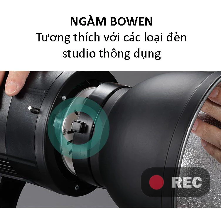 Chóa đèn nhôm REC ngàm Bowen chất lượng cao