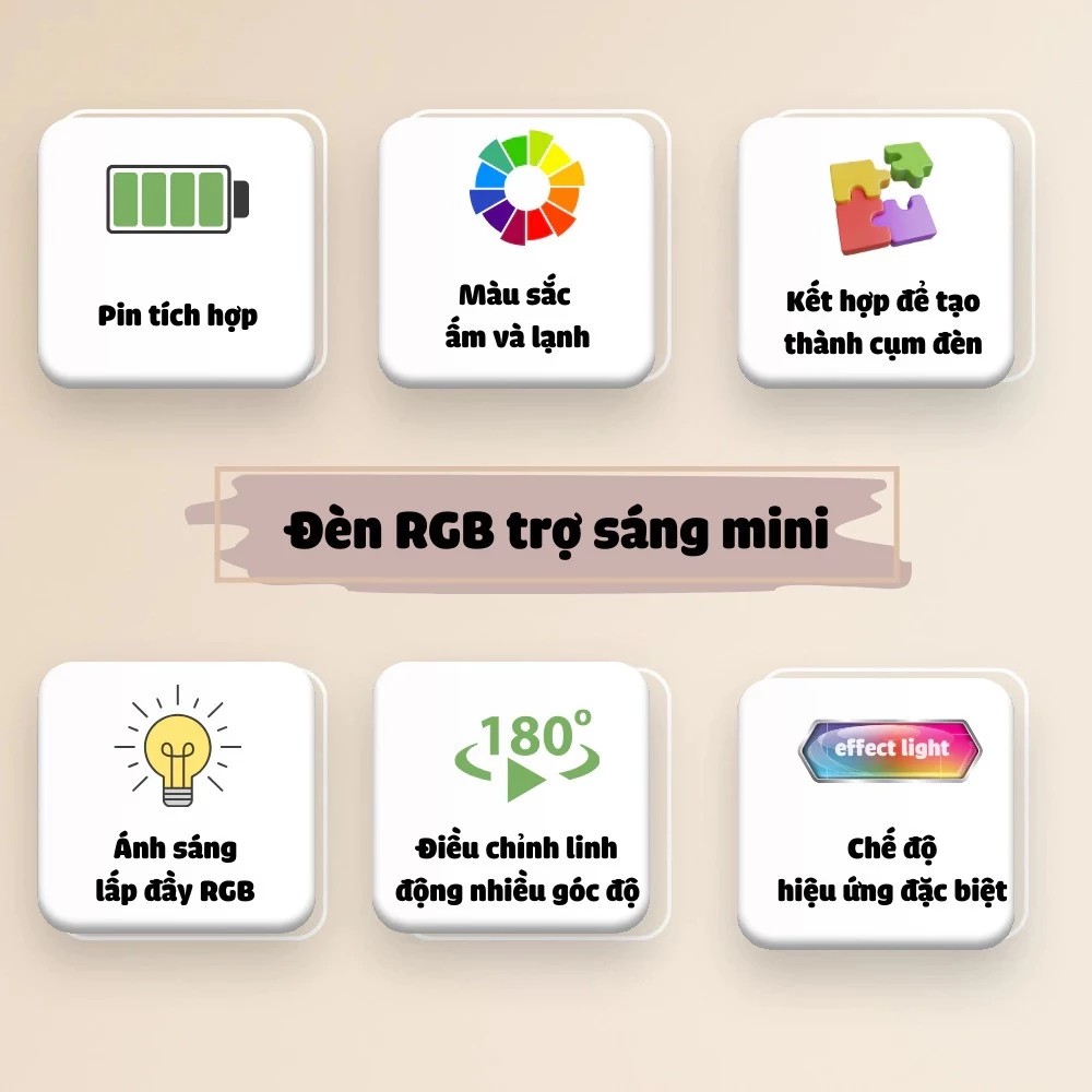 Đèn led WL-R1 RGB trợ sáng makeup, quay video chụp ảnh