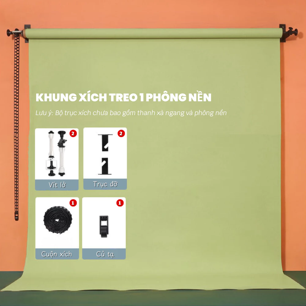 Khung treo phông xích (loại 1 trục) gắn trần nhà