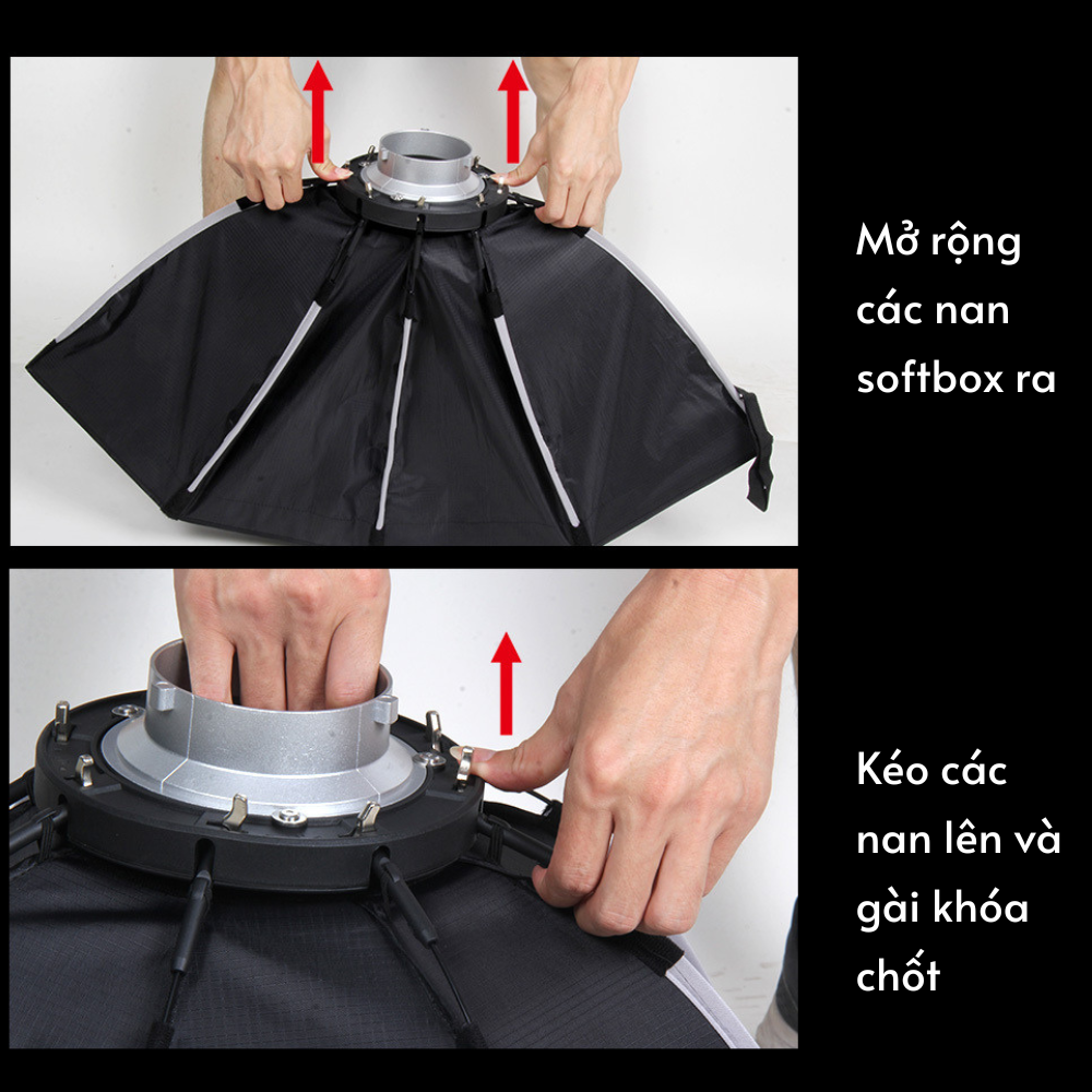 Softbox bát giác Triopo K2 thao tác nhanh (55/65/90 cm)