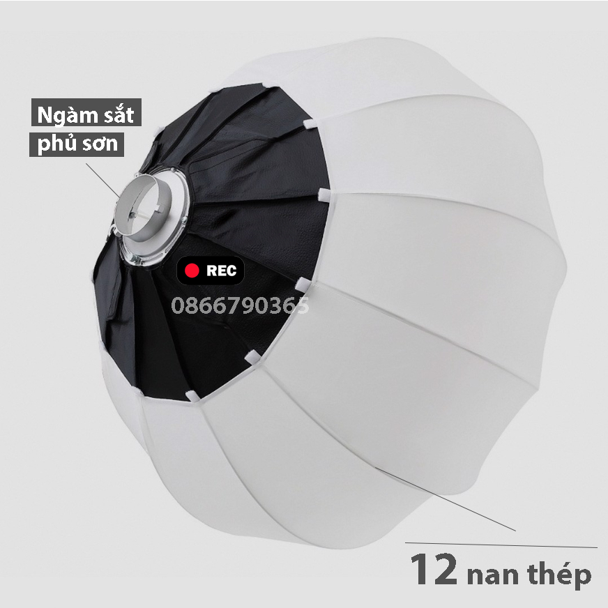 Hộp mềm softbox chinaball 65cm ngàm bowen cho đèn studio