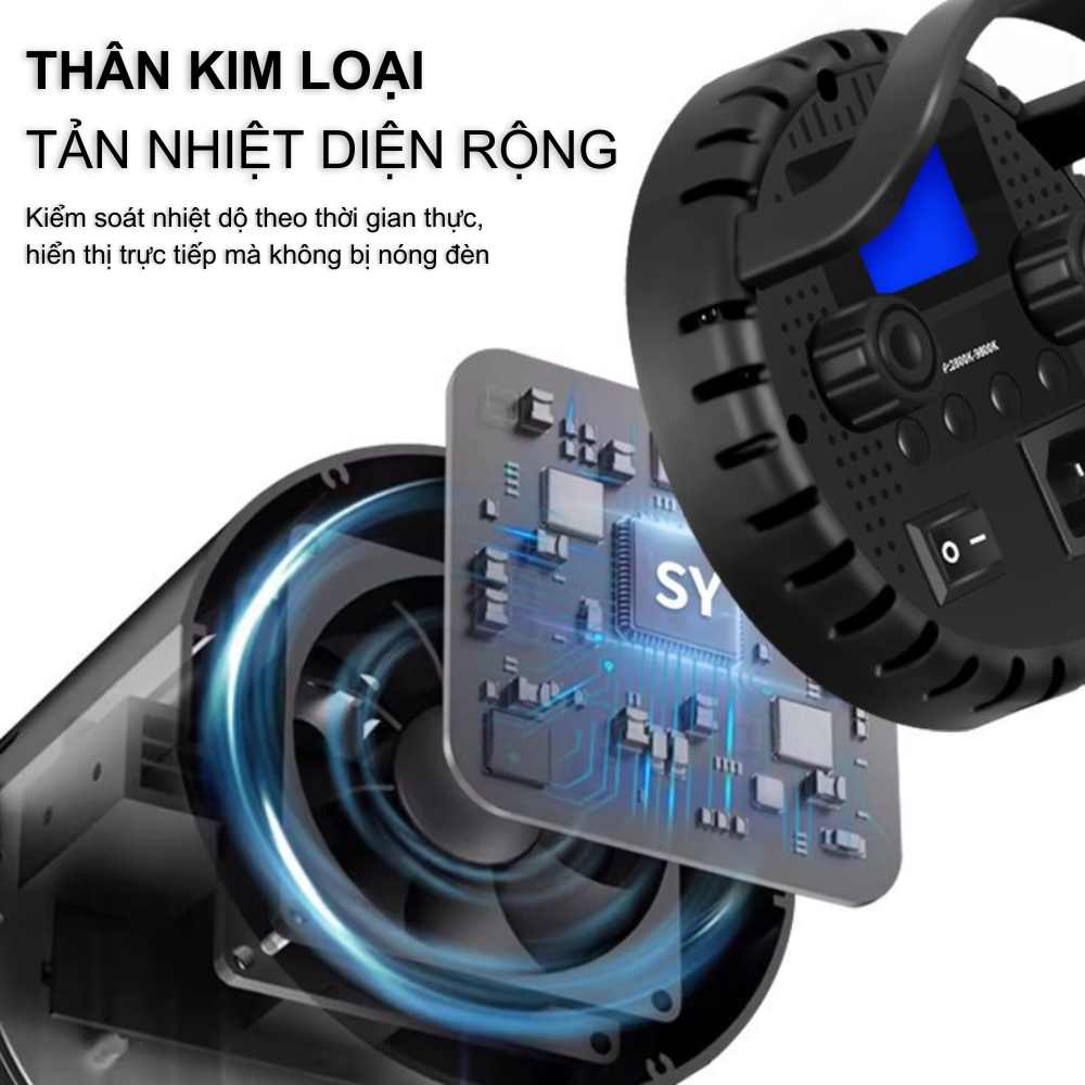 Đèn Studio 250W SY-1600BN đèn Livestream, chụp studio công suất cao
