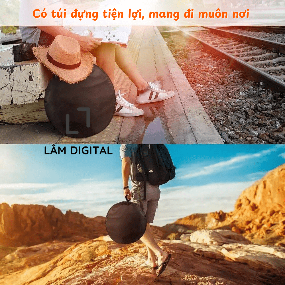 Tấm hắt sáng chụp ảnh hai mặt vàng-bạc (2in1)