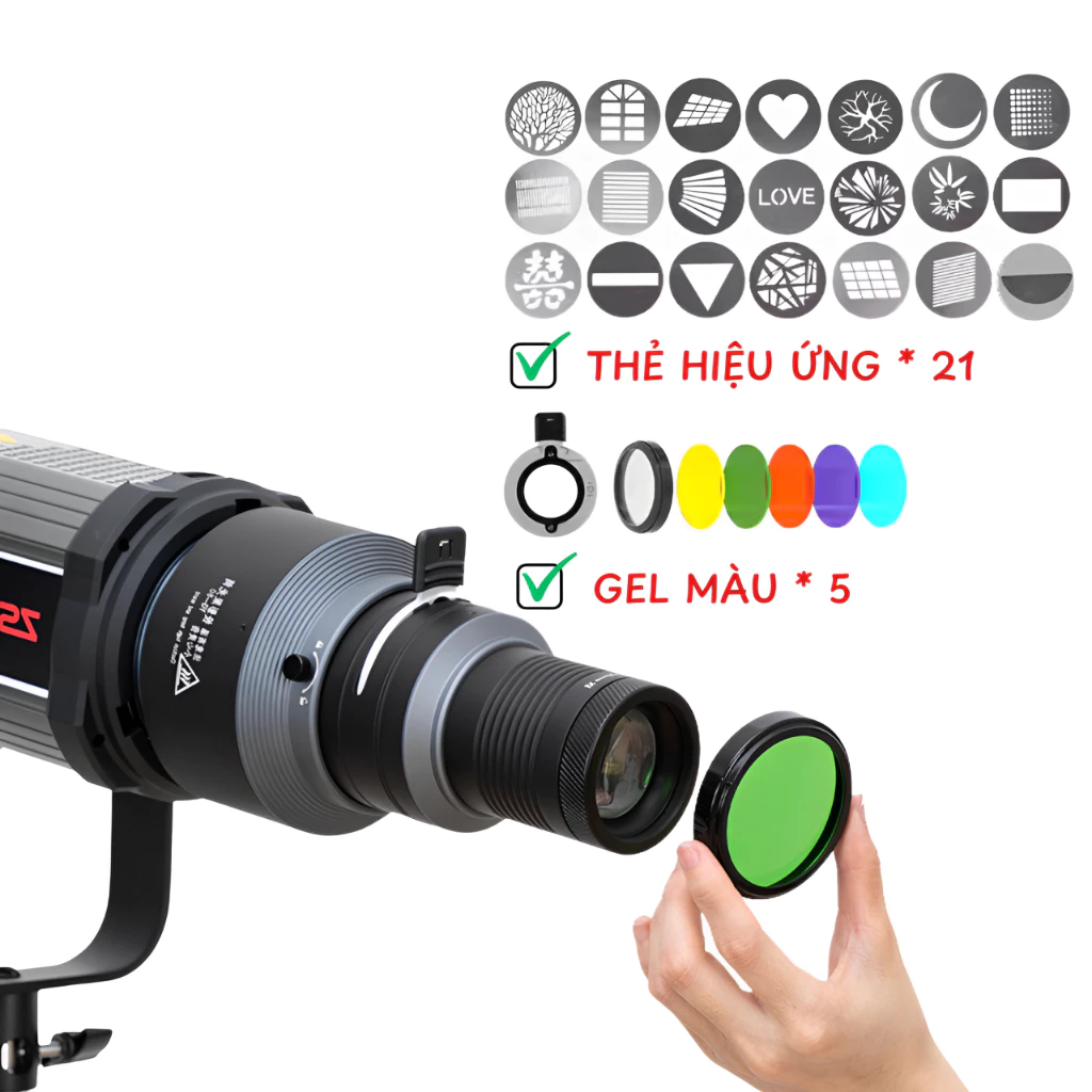 Bộ hiệu ứng Snoot YG80 ngàm Bowens tạo hình ánh sáng nghệ thuật