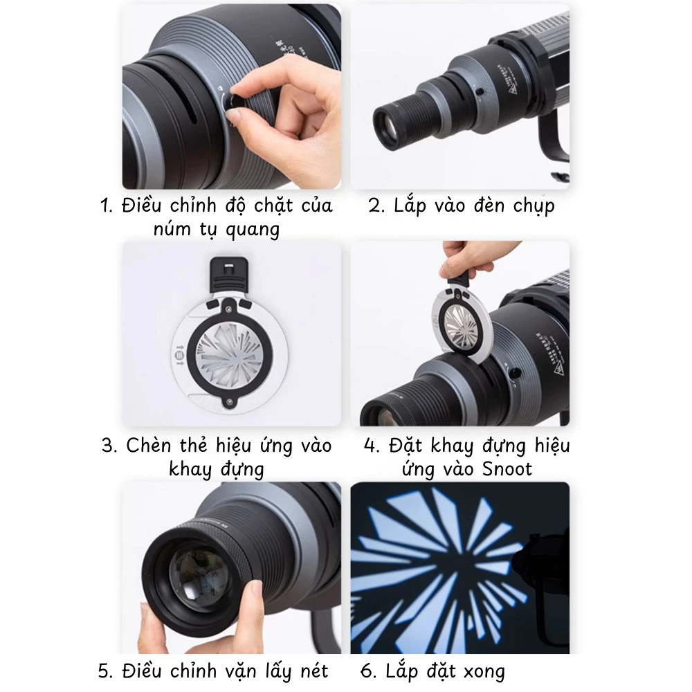 Bộ hiệu ứng Snoot YG80 ngàm Bowens tạo hình ánh sáng nghệ thuật