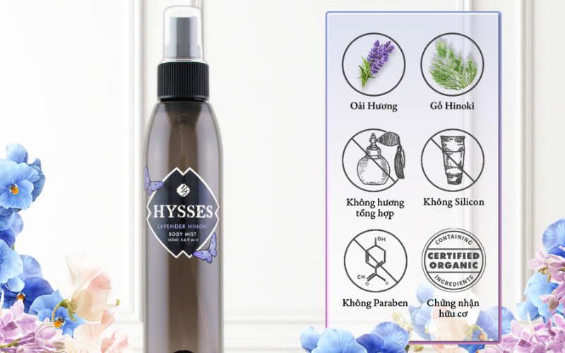 [REVIEW] BODY MIST OẢI HƯƠNG CÚC LA MÃ HYSSES - CẤP ẨM DA VÀ TRỊ LIỆU MÙI HƯƠNG
