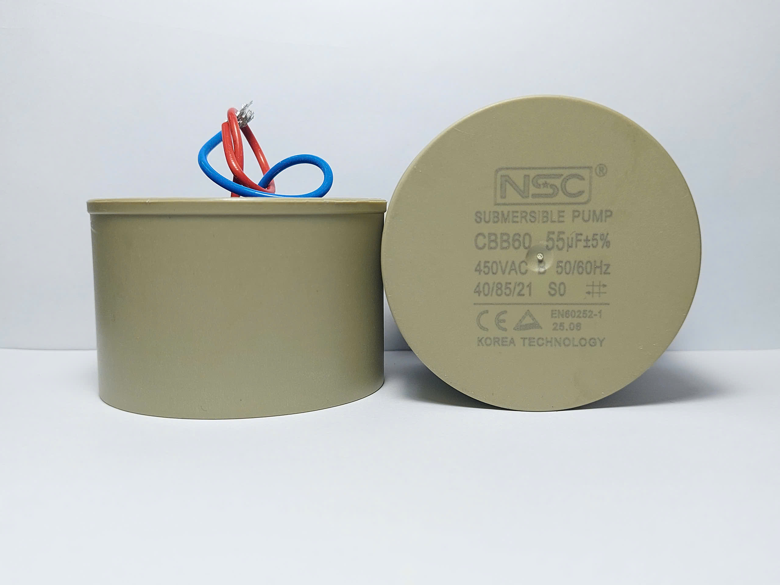 Tụ vỏ nhựa chịu nhiệt, kháng dầu NSC 55uF/450V