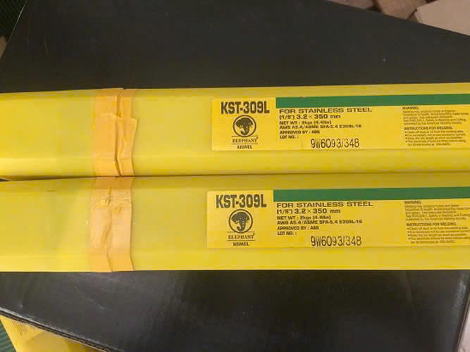 Que hàn KST -309L Kiswel là loại que hàn inox được sử dụng phổ biến trong hàn cơ khí
