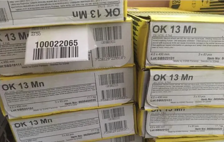 Que hàn OK13Mn Esab là sản phẩm que hàn được ưa chuộng trong ngành cơ khí