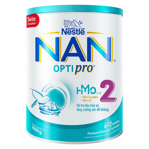 Sữa bột NAN Optipro 2 lon vừa 900g