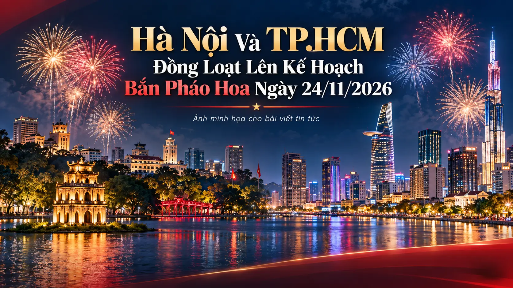 Hà Nội Và TP.HCM Đồng Loạt Lên Kế Hoạch Bắn Pháo Hoa Ngày 24/11/2026