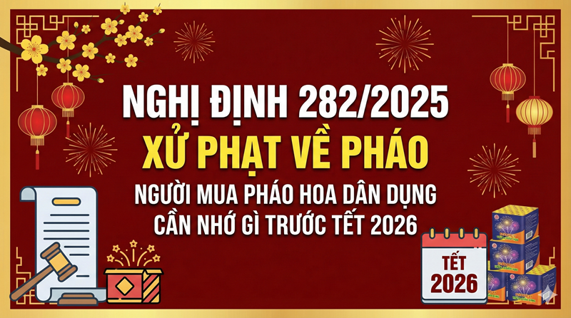 Quy định xử phạt hành chính về pháo theo Nghị định 282/2025/NĐ-CP mới nhất
