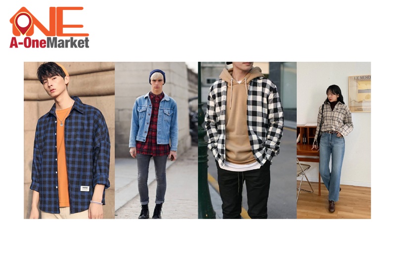 Áo Flannel kết hợp với áo