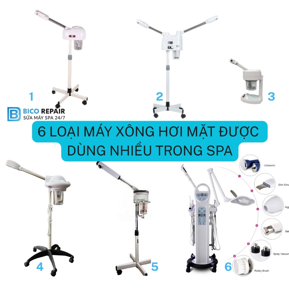 Top 6 Mẫu Máy Xông Hơi Mặt Được Dùng Nhiều Nhất Trong Spa Hiện Nay