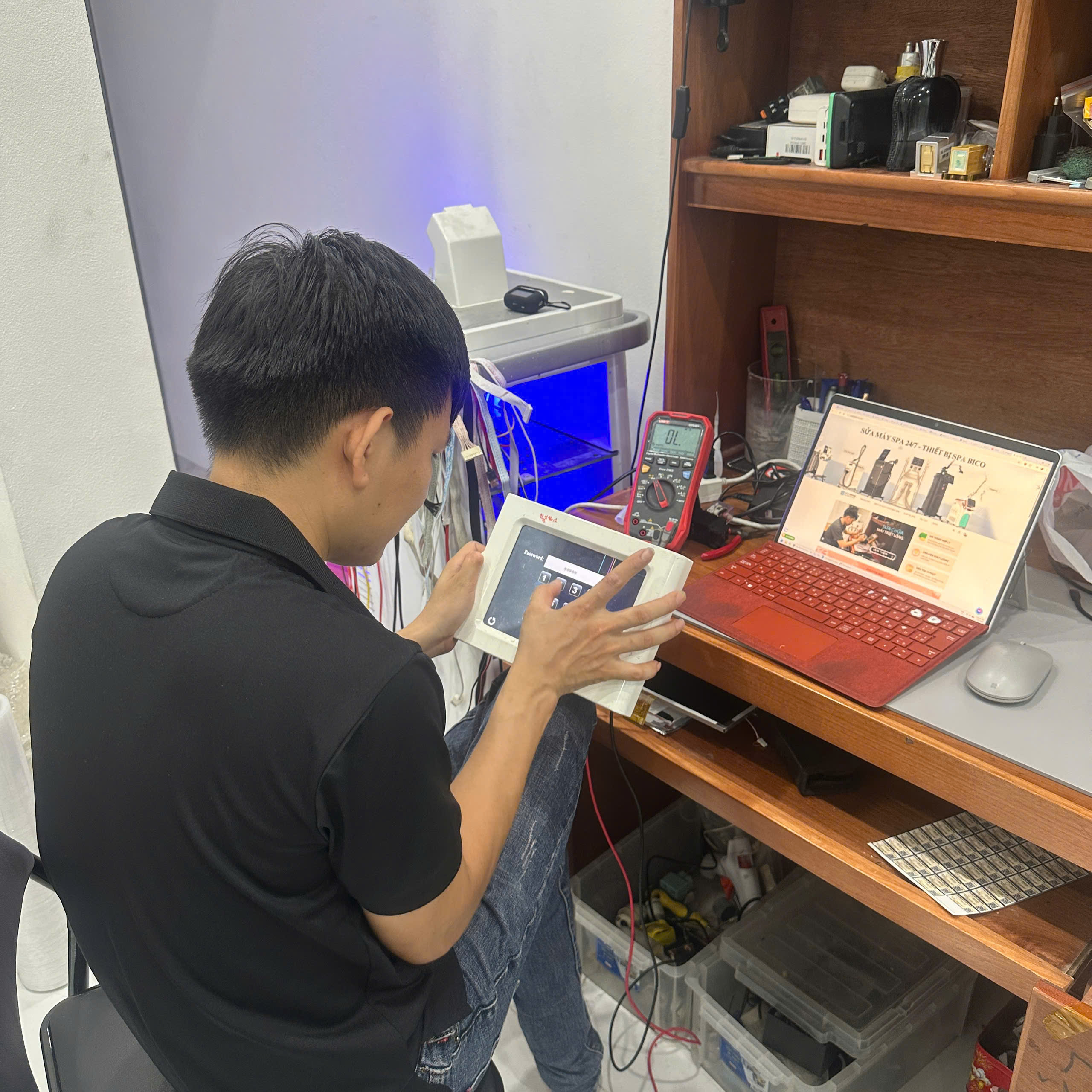 cài đặt lại phần mềm của máy triệt lông