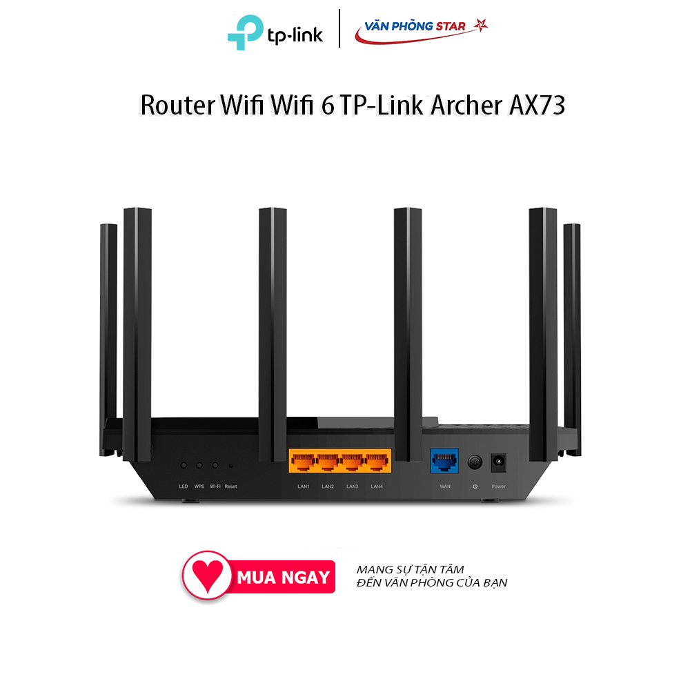 Router Wifi 6 TP-Link Archer AX73 2.4 GHz / 5 GHz - Chính Hãng
