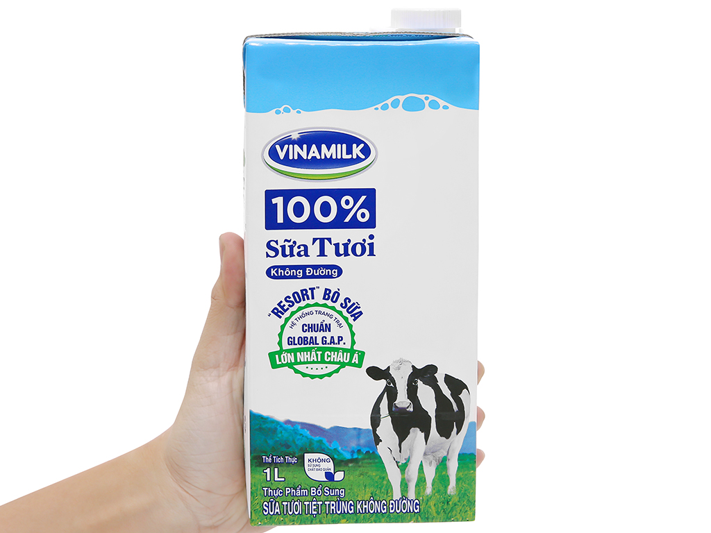 Sữa tươi Vinamilk 1L không đường