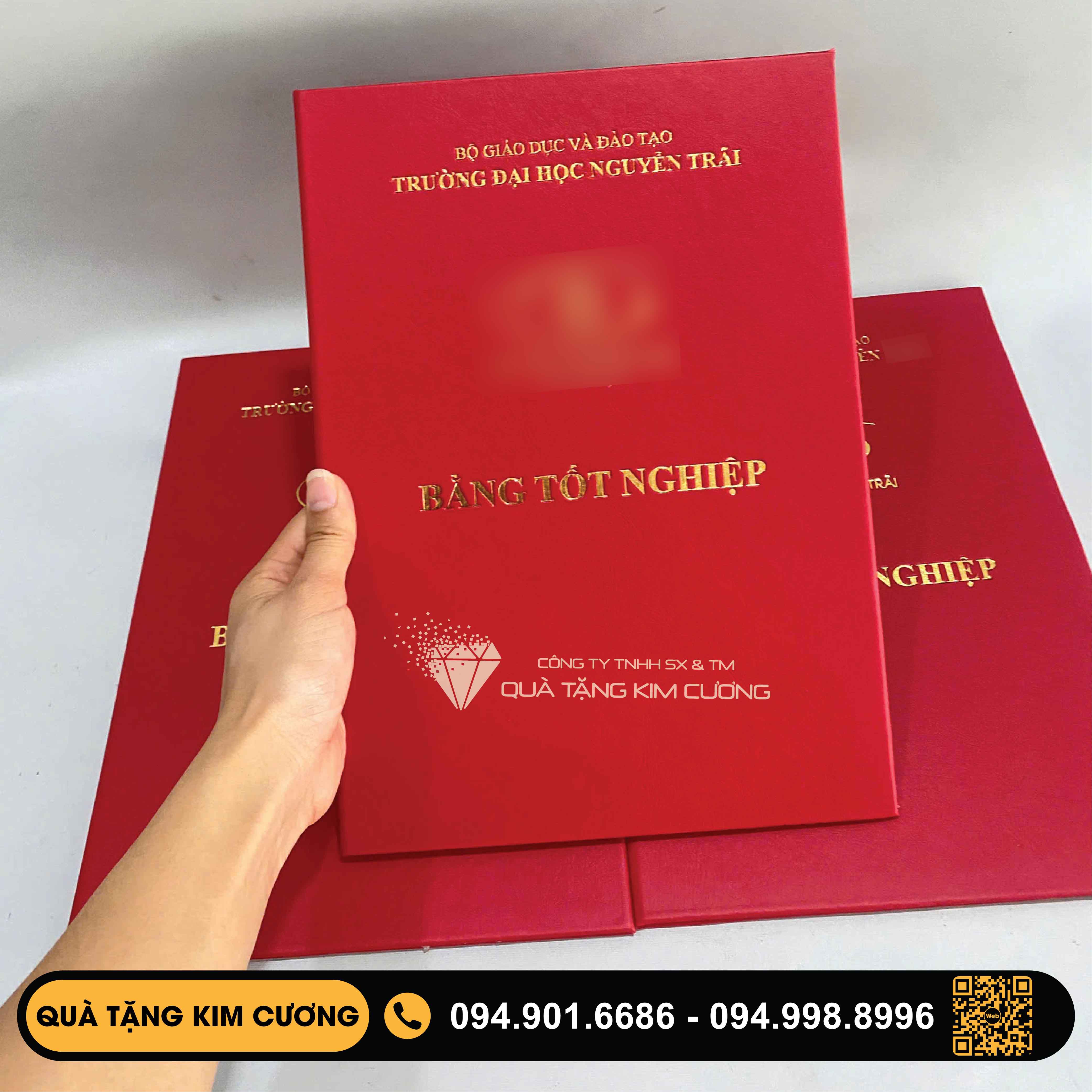 Bìa da kẹp bằng tốt nghiệp