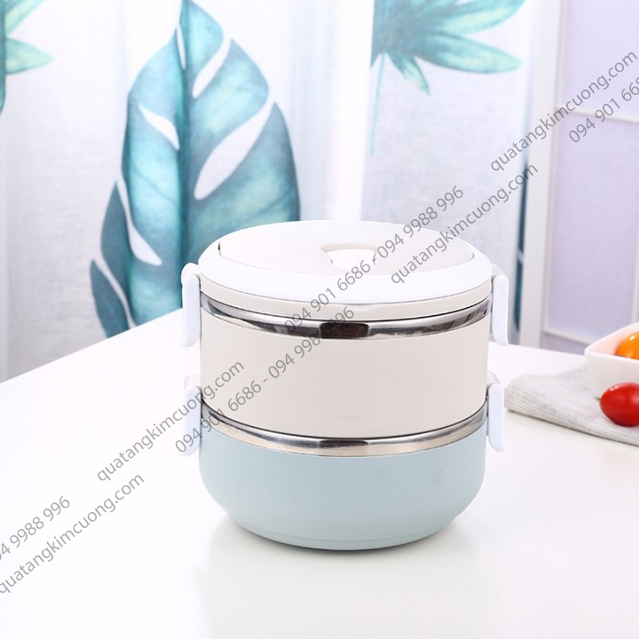 Hộp đựng cơm lúa mạch 2 tầng