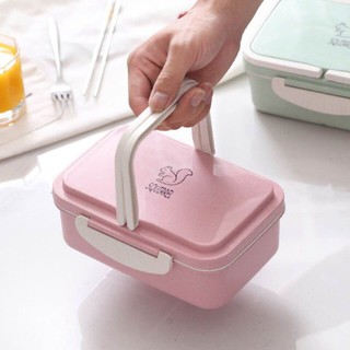 Hộp Cơm Lúa Mạch Con Sóc 2 Tầng Cao Cấp STM