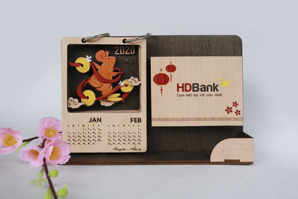 Lịch gỗ đôi HL01