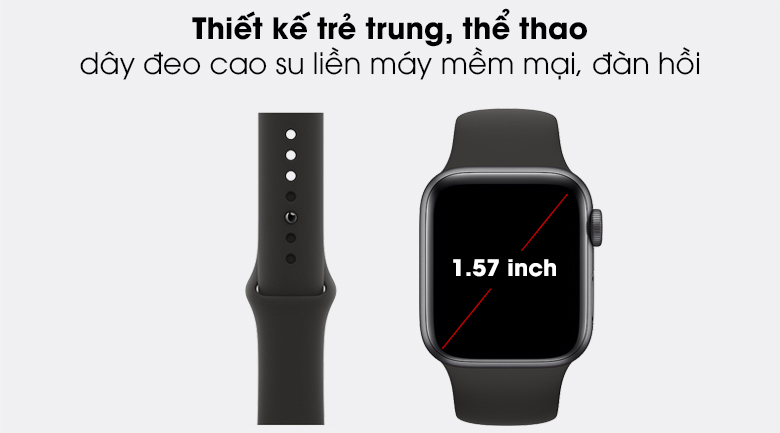 Apple Watch SE 40mm (4G) Viền Nhôm - Dây Cao Su