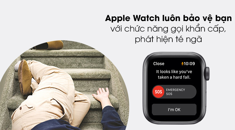 Apple Watch SE 40mm (4G) Viền Nhôm - Dây Cao Su