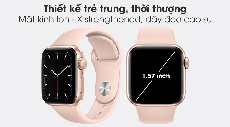 Apple Watch SE 40mm (GPS) Viền Nhôm - Dây Cao Su | Chính Hãng VN/A