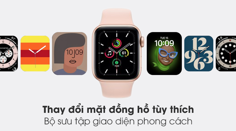 Apple Watch SE 40mm (GPS) Viền Nhôm - Dây Cao Su | Chính Hãng VN/A