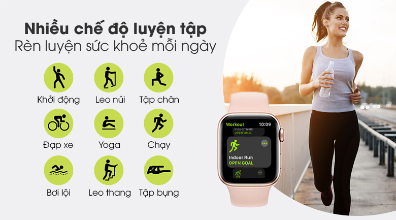 Apple Watch SE 40mm (GPS) Viền Nhôm - Dây Cao Su | Chính Hãng VN/A