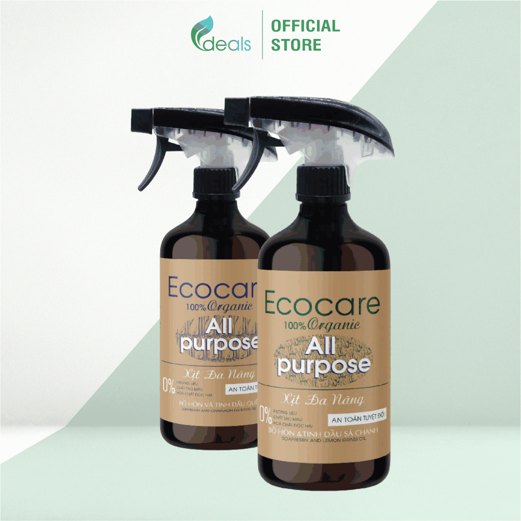 Xịt Chùi Rửa Đa Năng Bồ Hòn Hữu Cơ ECOCARE 500ml