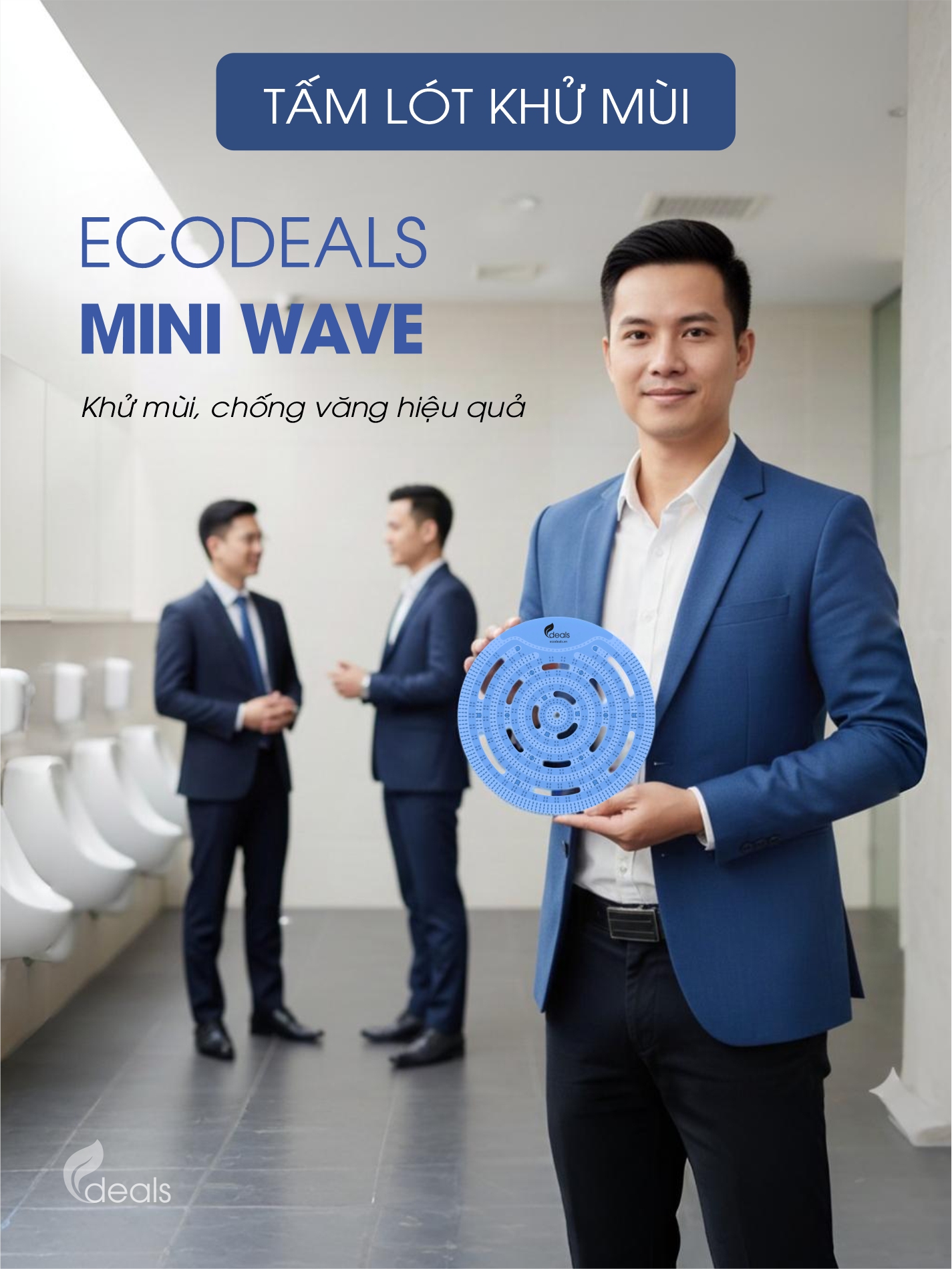 [TIẾT KIỆM NHẤT] Tấm lót khử mùi bồn tiểu Mini Wave ECODEALS