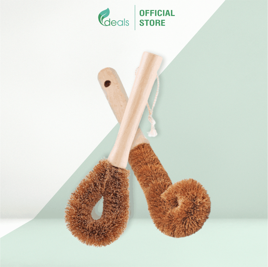 Bàn Chải Rửa Xoong Nồi Xơ Dừa Tự Nhiên ECODEALS