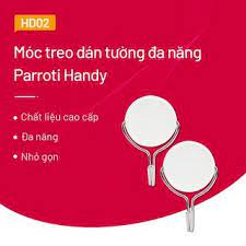 Móc treo dán tường đa năng, bộ 2 chiếc, treo chìa khóa, đồ dùng nhà bếp, vật dụng nhà tắm – Parroti Handy HD02