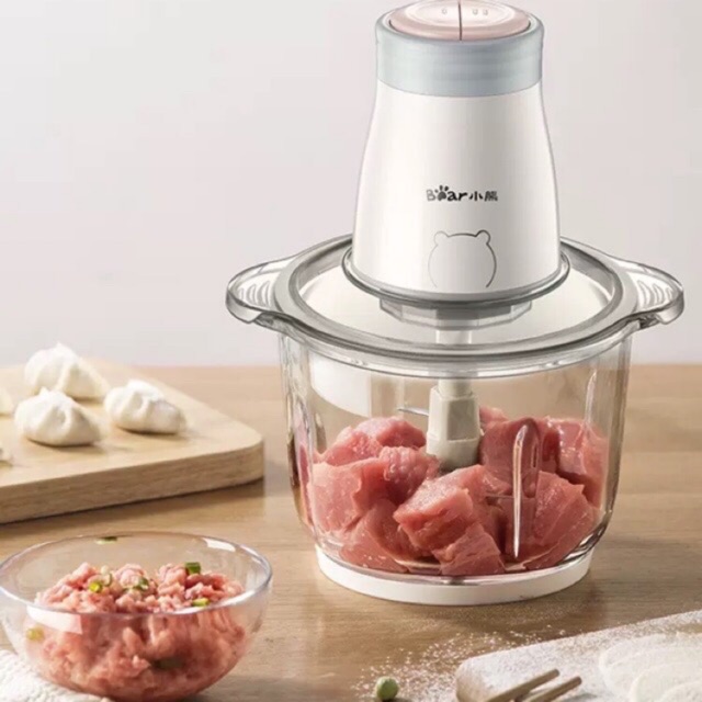 Máy xay thực phẩm đa năng Bear 2L 300W cối thủy tinh