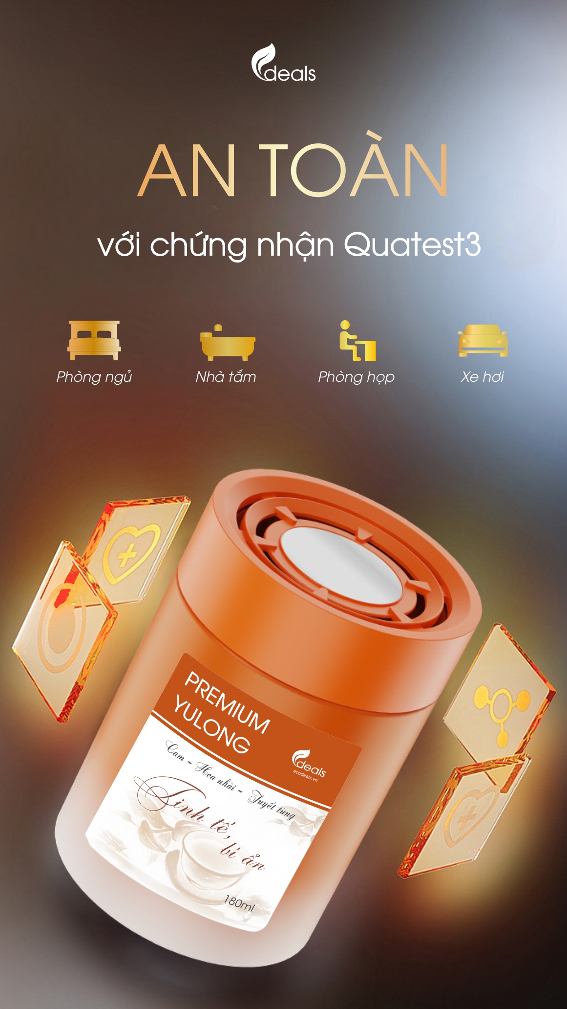 Gel Khử Mùi Tinh Dầu Nước Hoa Cao Cấp ECODEALS