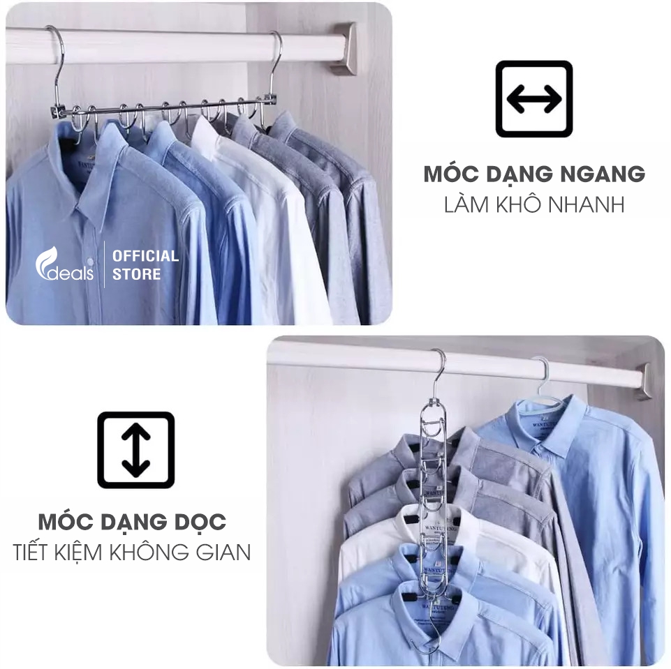 Móc Áo Chrome Thông Minh 5 trong 1 ECODEALS