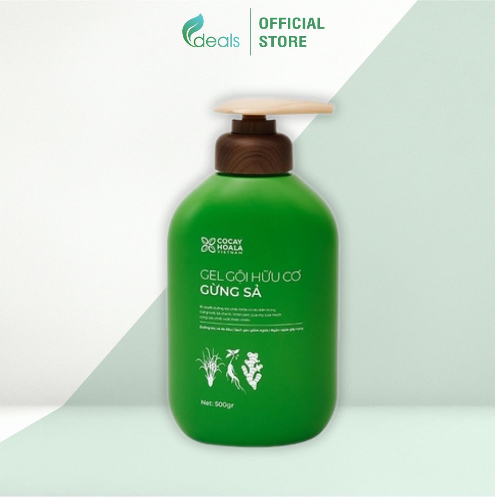 Gel gội hữu cơ Gừng Sả 500g Cỏ Cây Hoa Lá