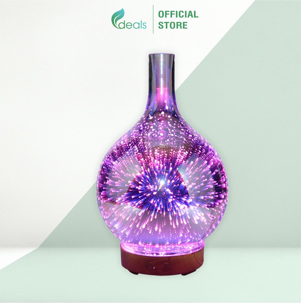 Máy khuếch tán tinh dầu pháo hoa thủy tinh Ecodeals