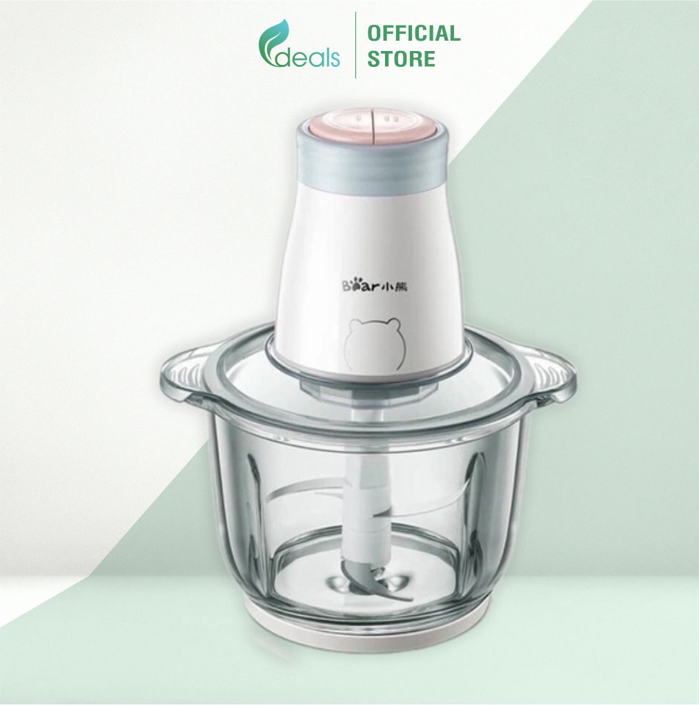 Máy xay thực phẩm đa năng Bear 2L 300W cối thủy tinh