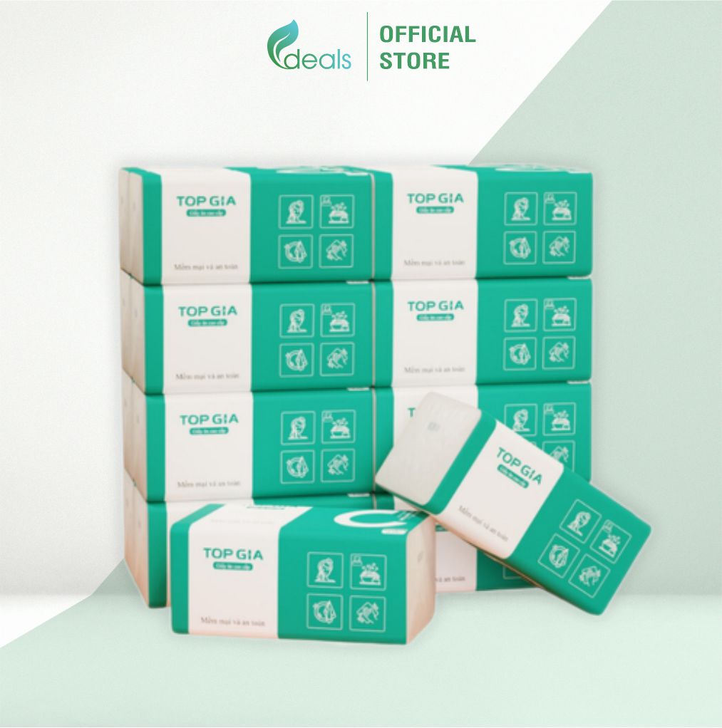 [Bịch 6 gói] Giấy rút lụa chữ C - 400 tờ 4 lớp siêu dai 100% bột gỗ nguyên chất không hương liệu
