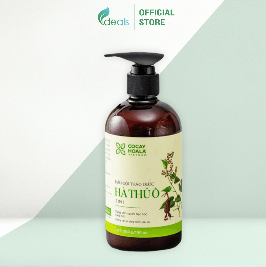 Dầu gội thảo dược Hà Thủ Ô 2 in 1 Cỏ Cây Hoa Lá - Chai 450g
