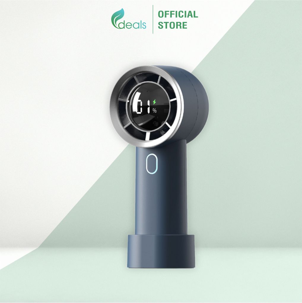 Quạt cầm tay, để bàn mini tốc độ cao có đèn LED MI-01